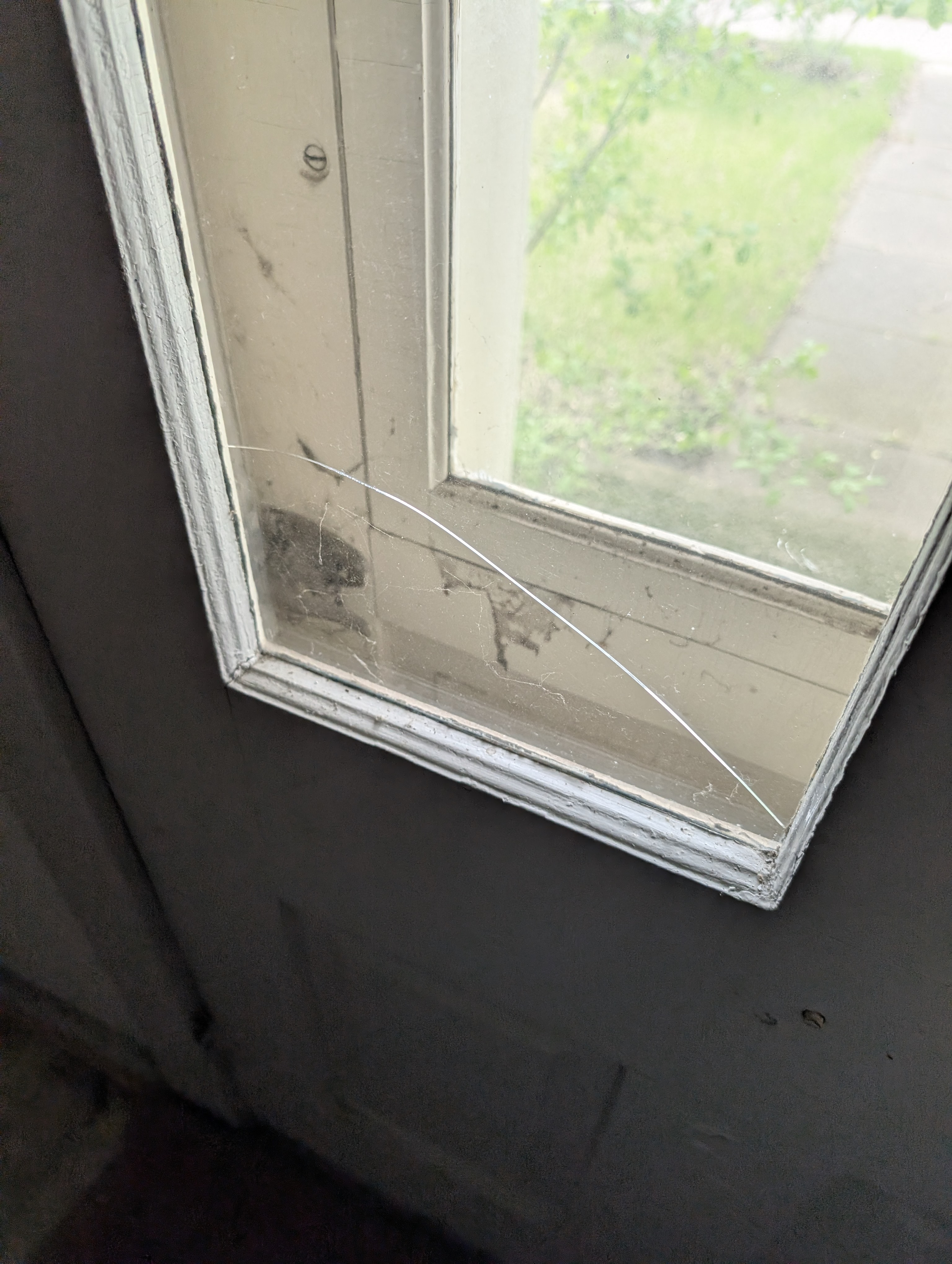 Cracked window pane