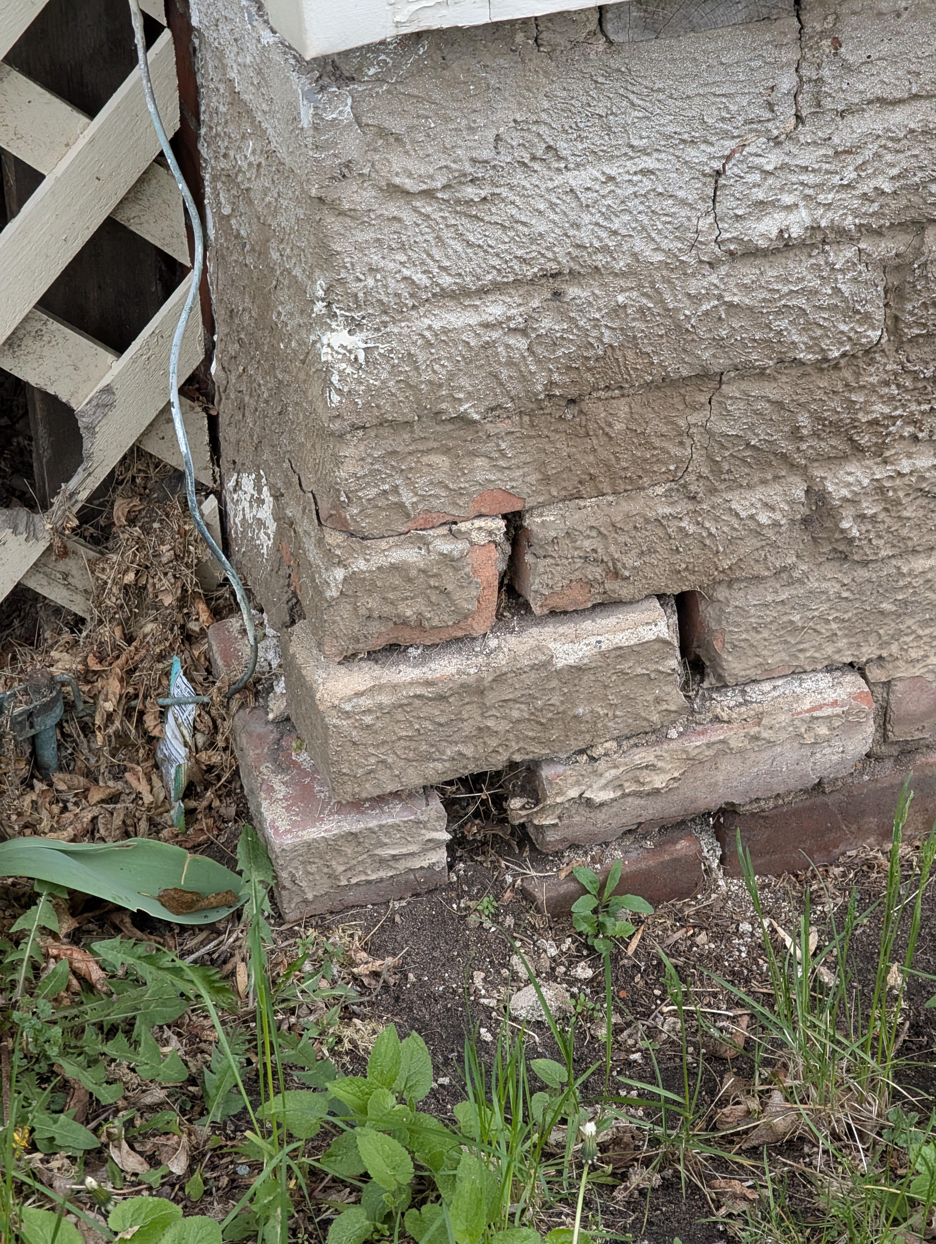 Porch foundation crumbling